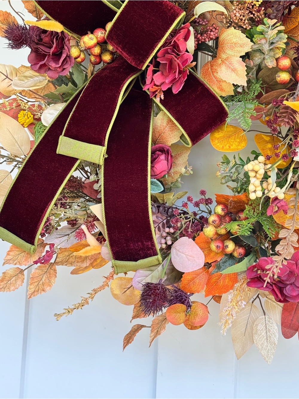 Burgundy Velvet & Autumn Wreath - Picture 5 of 8